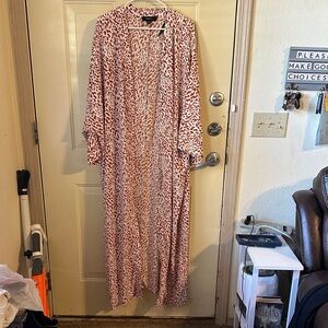 Forever 21 Rust and White Animal Print Kimono